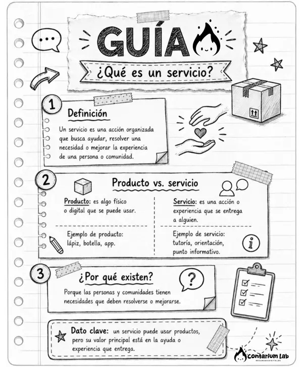Set de 8 Guías - Servicios - Primero Medio