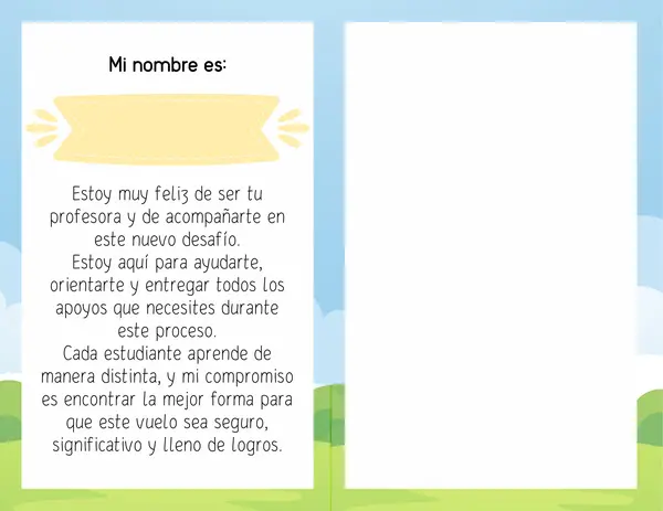 Tarjeta de presentación: profesoras diferenciales