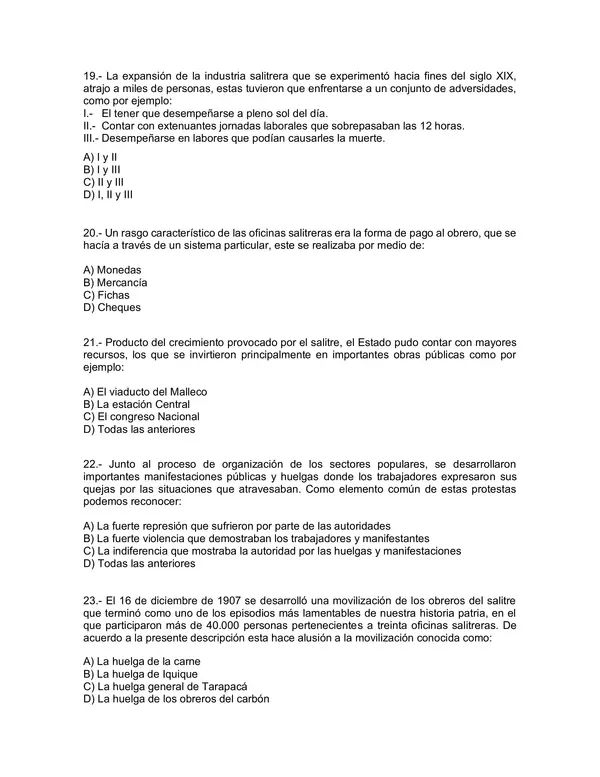 Evaluacion de Historia y Geografia 6 Basico: la profundizacion de la democracia