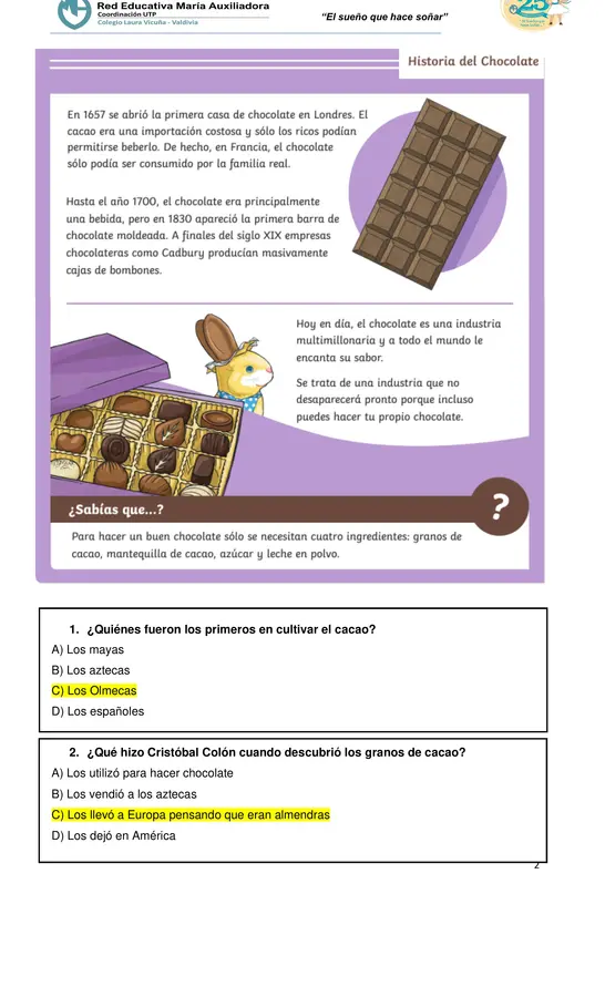 Guía de comprensión lectora 6