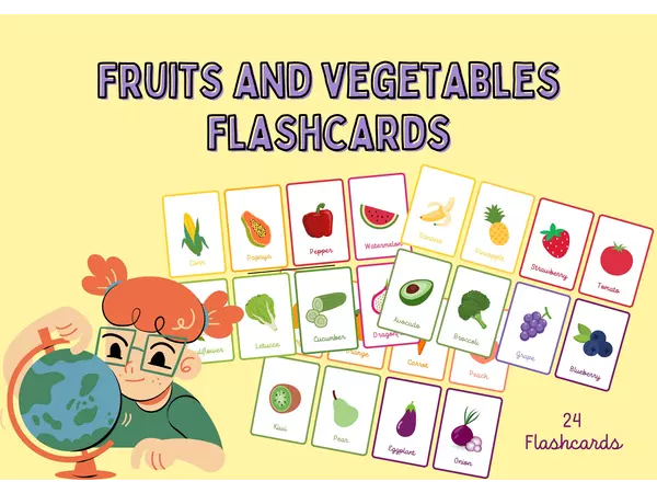 Flashcards: Fruits and vegetables