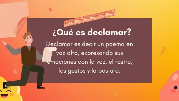 Declamación de poemas (declamar)