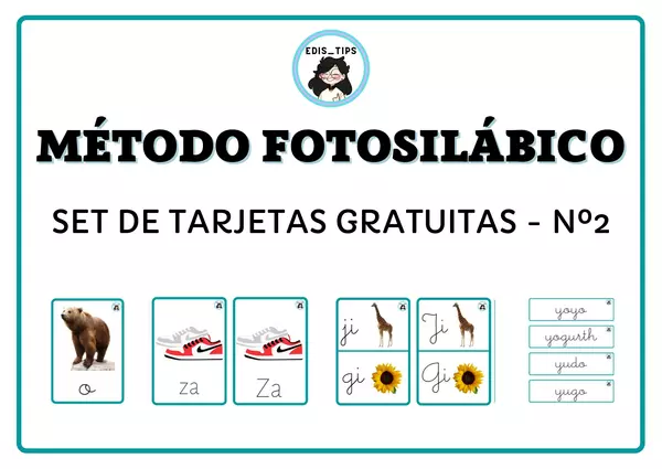 MÉTODO FOTOSILÁBICO - SET DE TARJETAS GRATUITAS Nº2