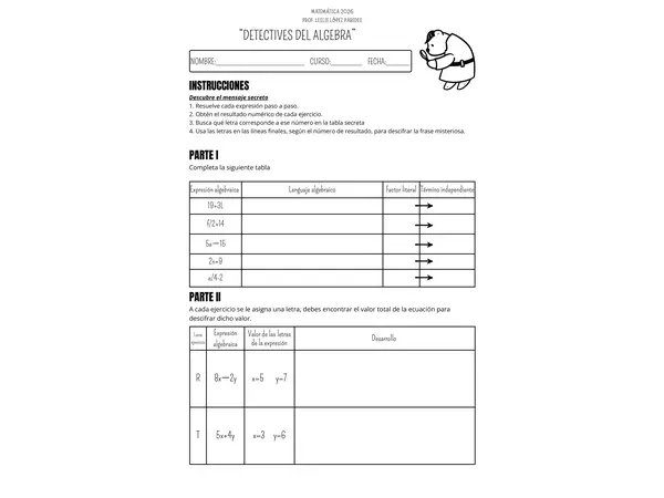 Lenguaje algebraico 