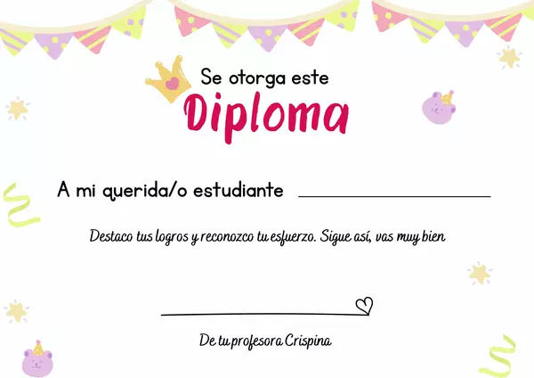 Diplomas de reconocimiento 