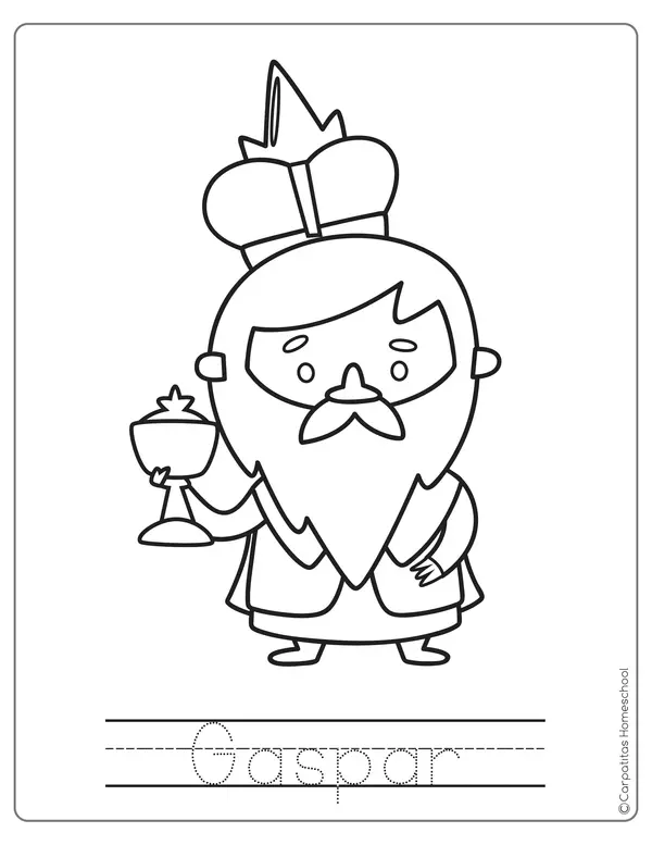 Three Kings's Day Coloring Book 