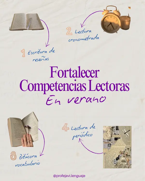 GUÍA PARA FORTALECER COMPETENCIA LECTORA EN VERANO