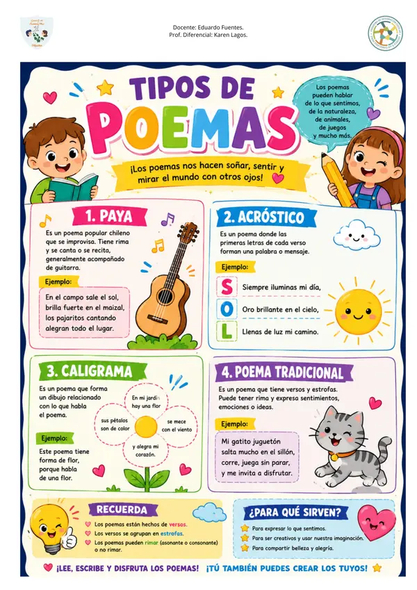GUIA POEMAS 3° Y 4° BASICO