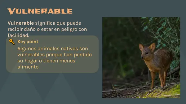 Especies Nativas Complementar clases de la Lección 3 Unidad 2