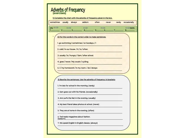 Frequency Adverbs Practice