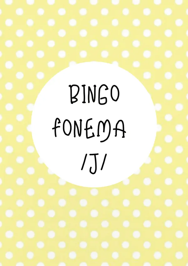 Bingo fonema J