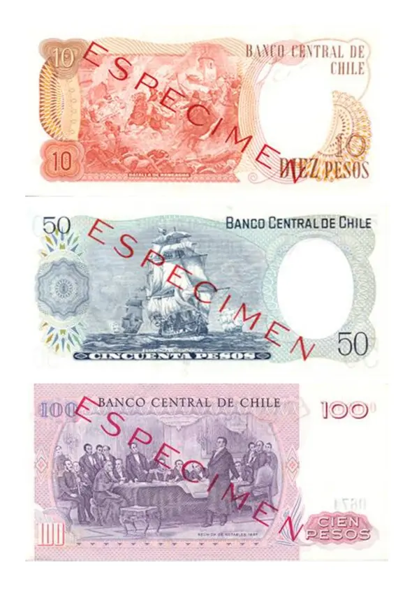 parte 2 de los billetes antiguos de chile 