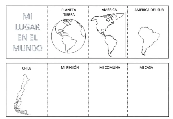 Mini libro "Mi Ubicación el mundo"