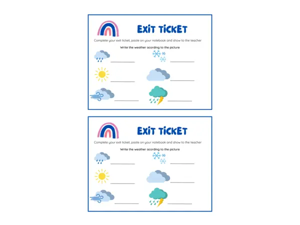 Exit Ticket / Weather