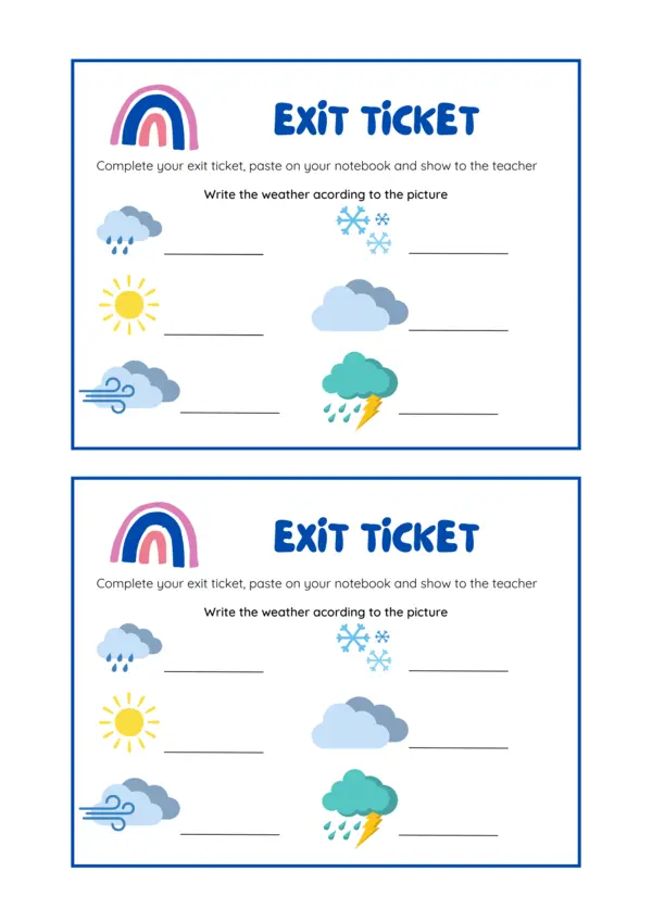 Exit Ticket / Weather