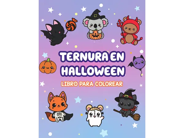 Ternura en Halloween. Libro Para Colorear