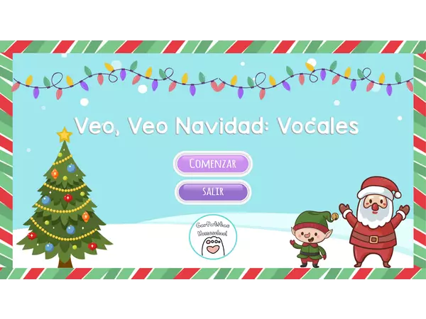 Juego Veo, Veo Interactivo: Navidad (Vocales)