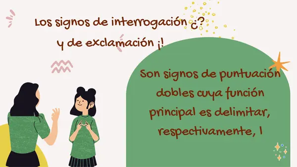 Los signos de exclamación e interrogación.