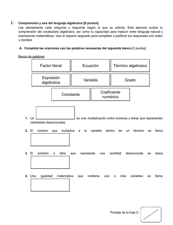 Expresiones algebraicas