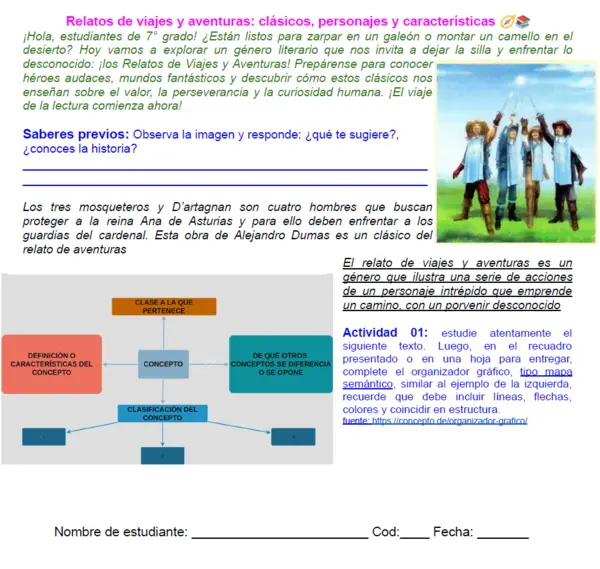 07M1SEM5 - Relatos de viajes y aventuras Clásicos, personajes y características