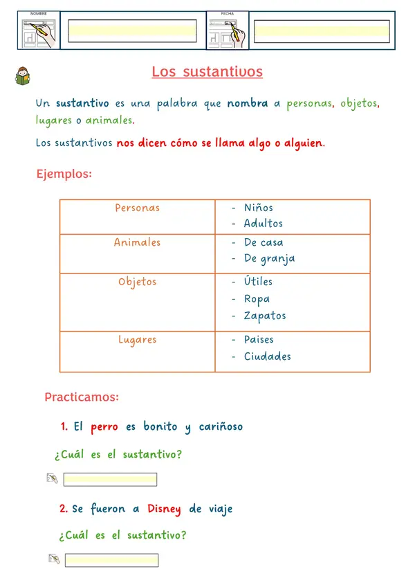 LOS SUSTANTIVOS
