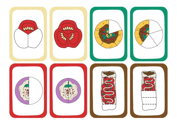 Tarjetas de fracciones 