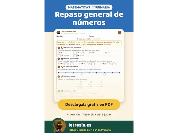 Fichas de Matemáticas para 1º de Primaria