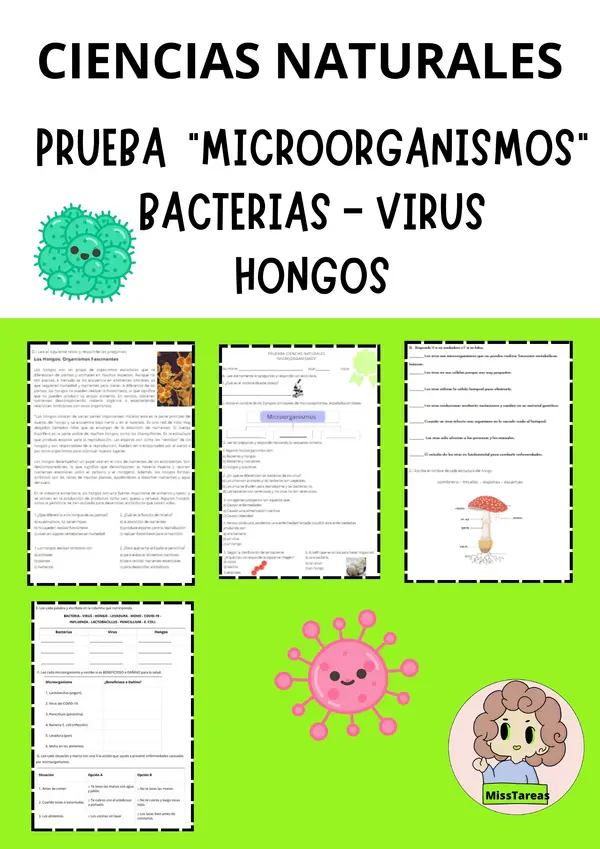 Evaluación Microorganismos Ciencias Naturales