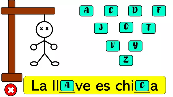 EL AHORCADO (a, c, e, f, g, h, j, l, n, q, s, y)