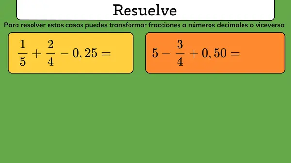 Números decimales, fracciones, incógnitas y más 