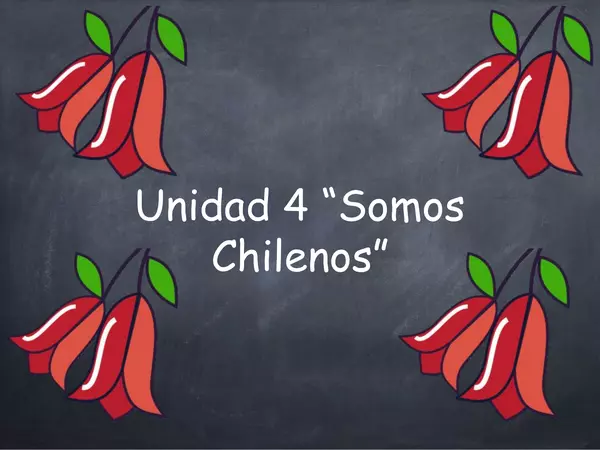 Unidad 4 Somos Chilenos. 