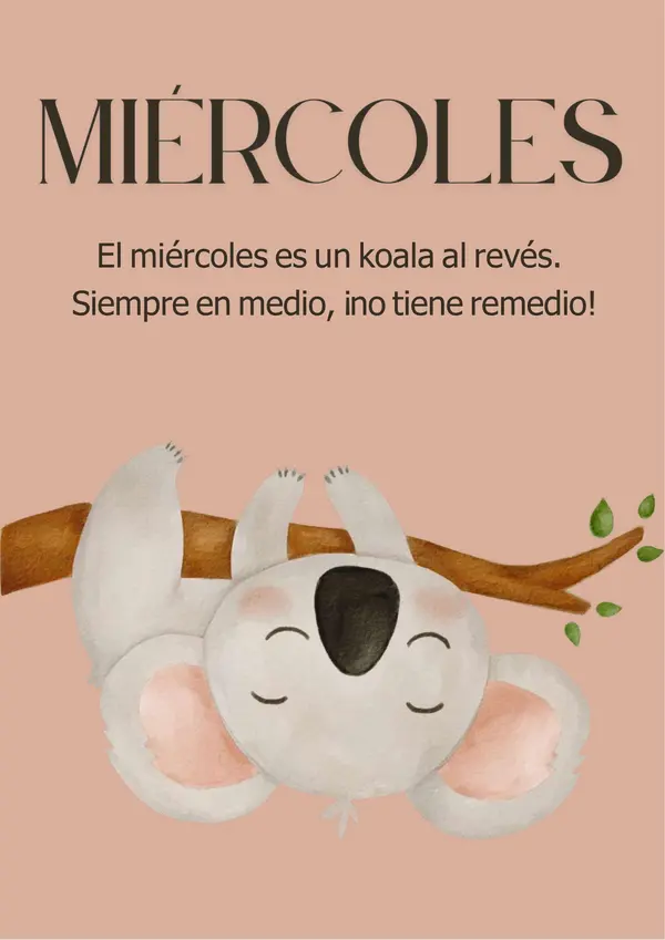 Poemas "Días de la semana" para decorar sala de clases