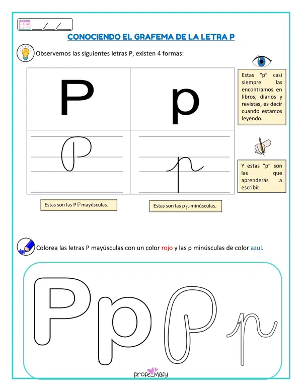 Cuadernillo letra P