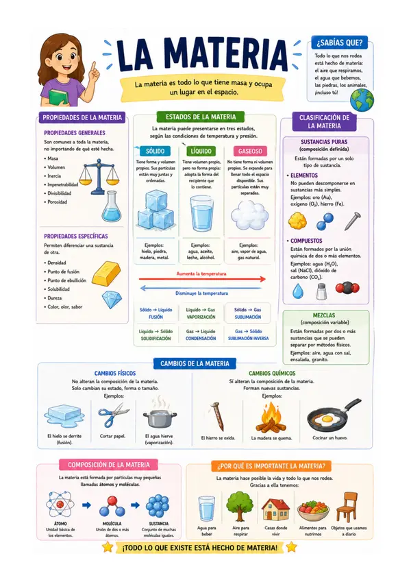 Cartel o Póster educativo: La materia