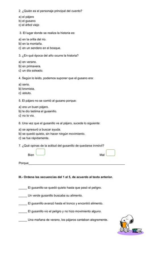 Evaluación textos narrativos y textos poéticos. 