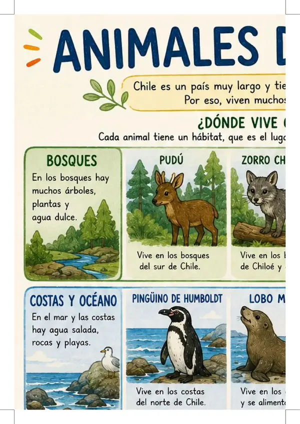 Animales de chile