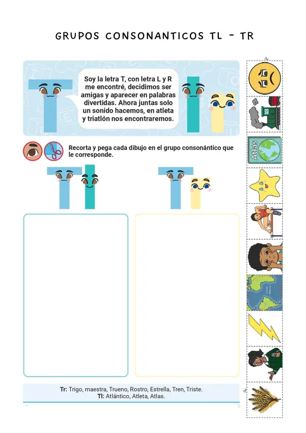 Cuadernillo grupos consonánticos TL-TD-DR