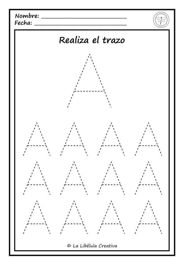 Fichas de actividades de Trazos Abecedario Letras 3