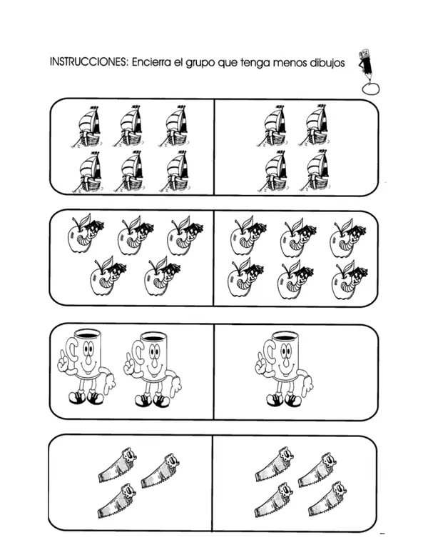 Cuadernillo completo de numeración y cantidad de 0 al 20
