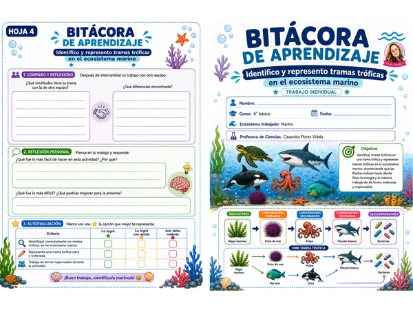 🌊 Bitácora de aprendizaje: tramas tróficas del ecosistema marino