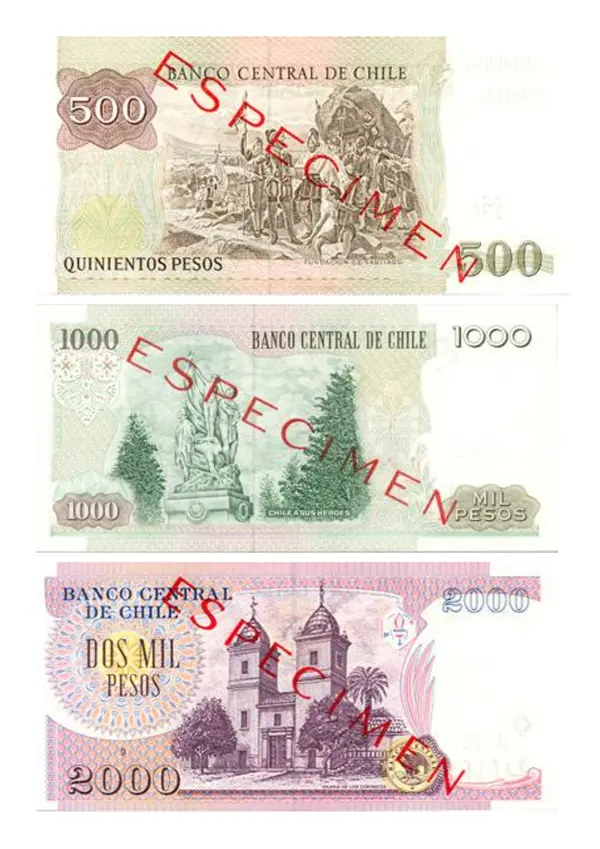 parte 2 de los billetes antiguos de chile 