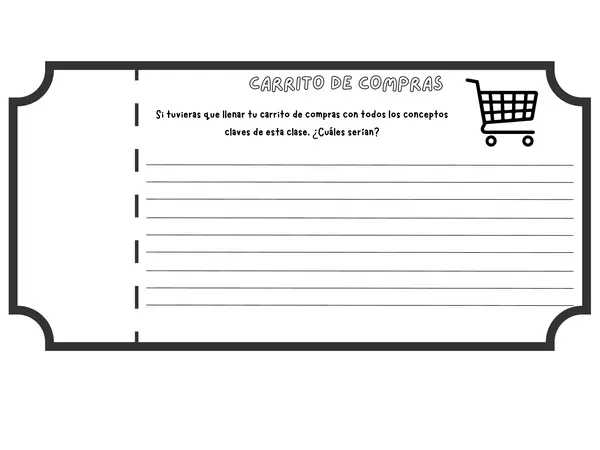Ticket de salida: carrito de compras
