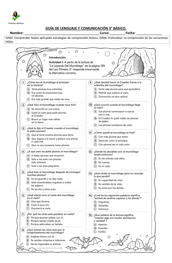 Guías complementarias al Leo Primero 3° (Textos Narrativos)
