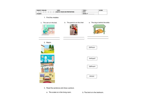QUIZ House and prepositions