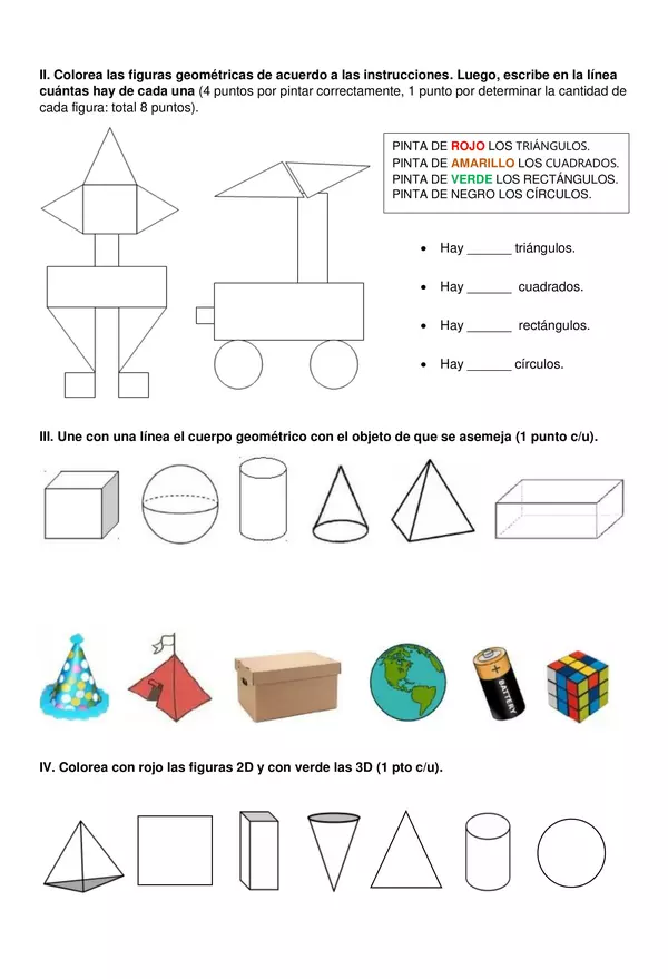 Guía evaluada unidad 0 (2do básico): sumas, restas, geometría y ...