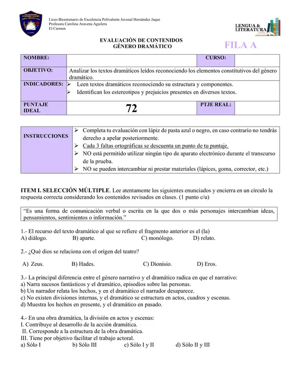Género dramático