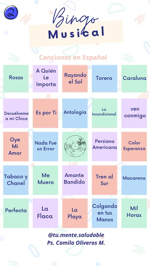 Bingo musical español