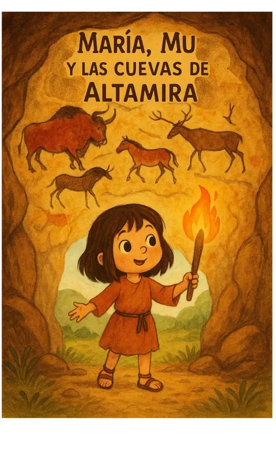 María, Mu y las Cuevas de Altamira. Imagenes del cuento 