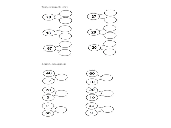 Composición y descomposición hasta el 100