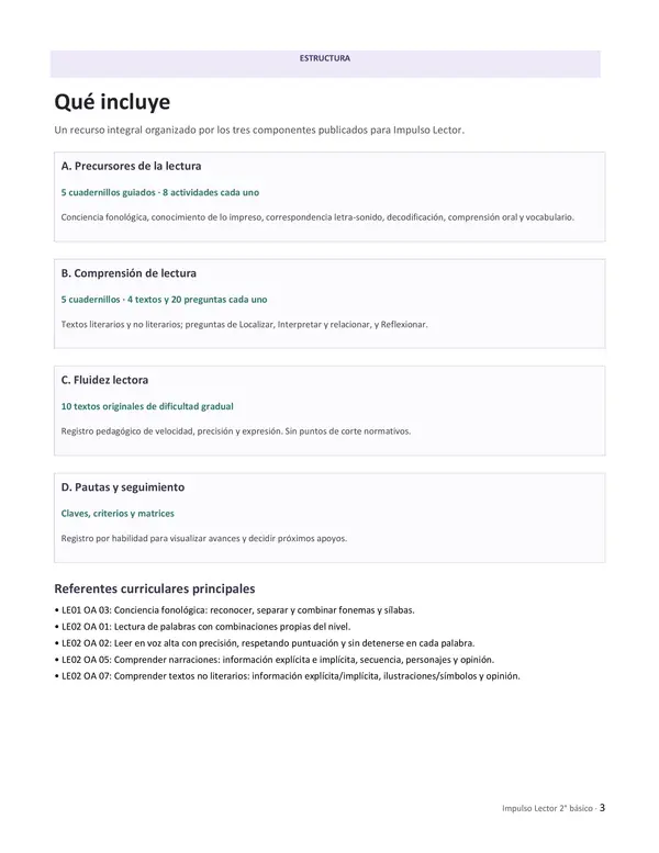IMPULSO LECTOR 2do básico. - Pack de práctica.